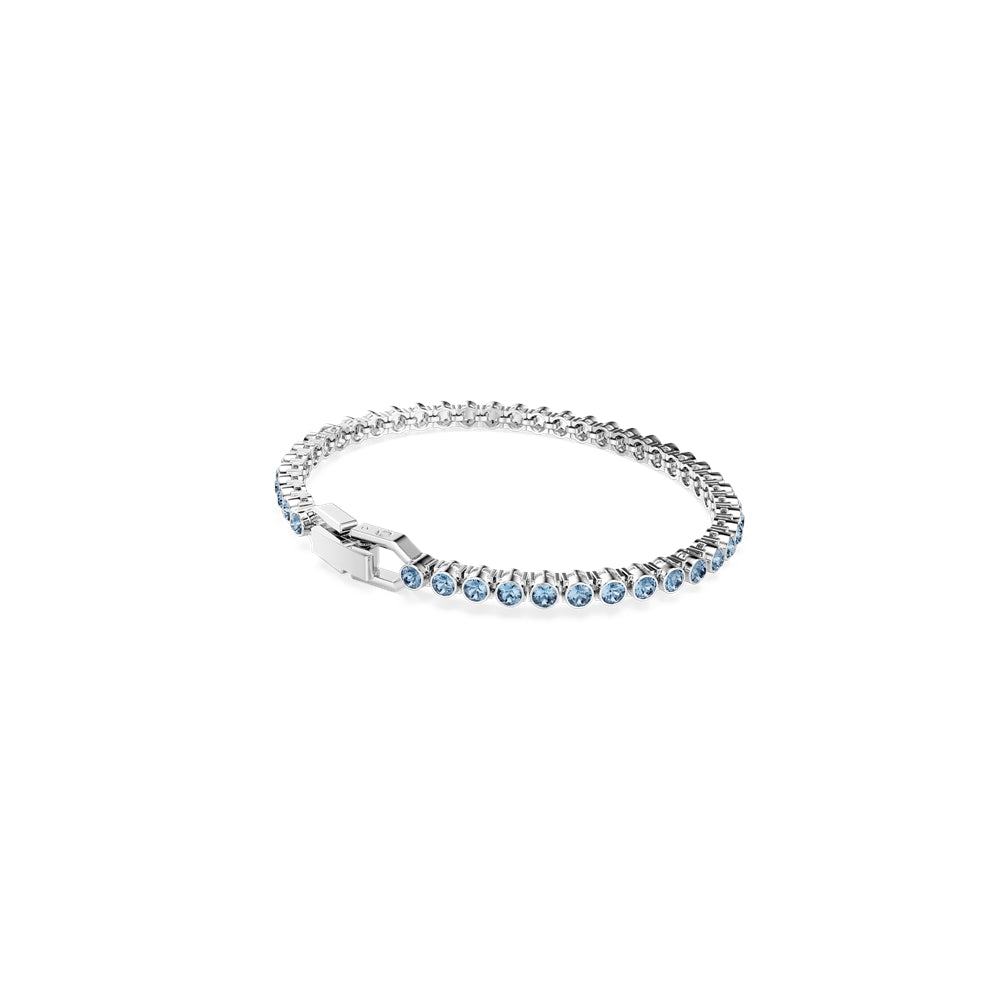 Swarovski Silver Imber Emily Blue Round Cut Tennis Bracelet