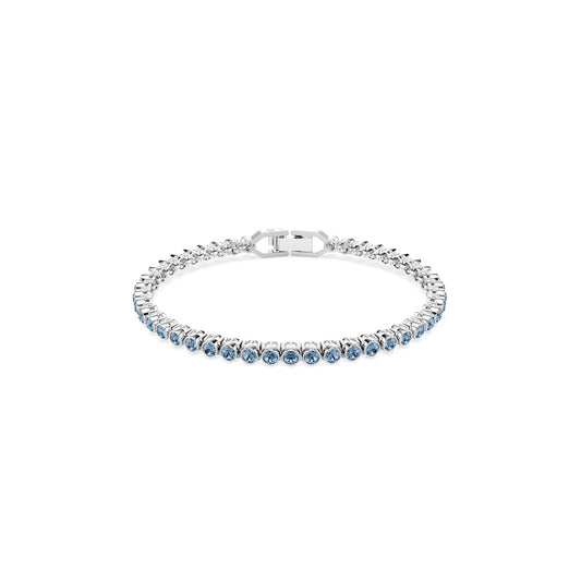 Swarovski Silver Imber Emily Blue Round Cut Tennis Bracelet