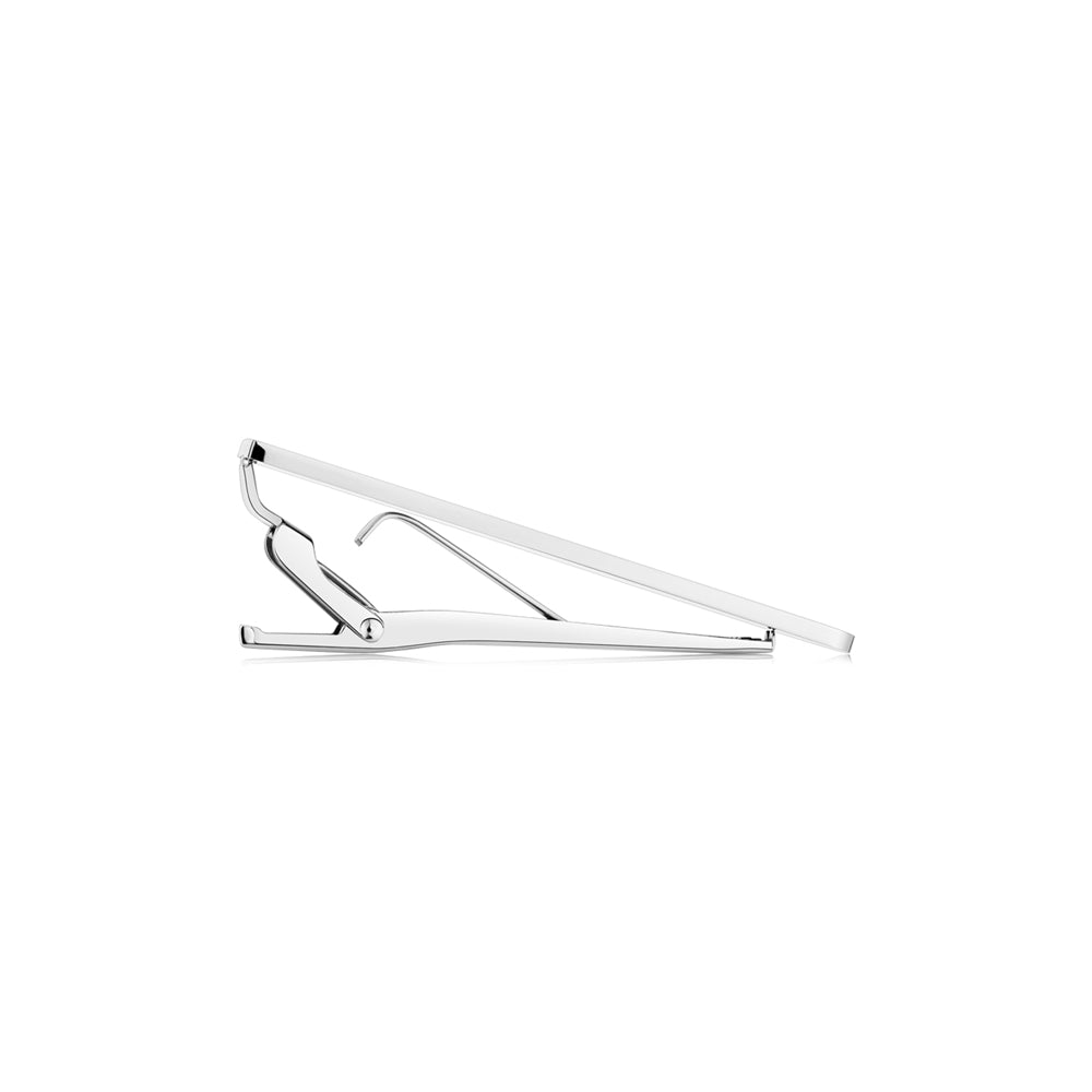 Over & Over Silver Men's Stainless Steel Engravable Tie Clip