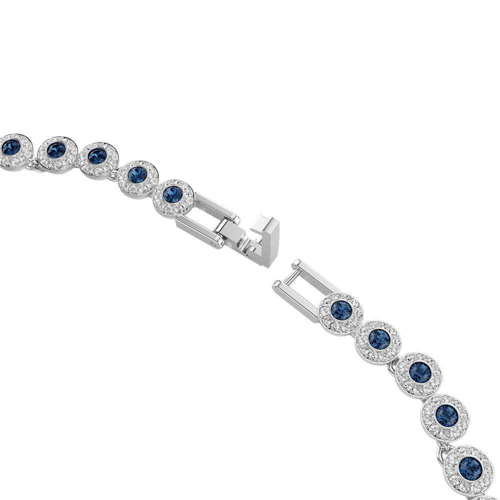 Swarovski Una Angelic Blue Round Cut Tennis Necklace