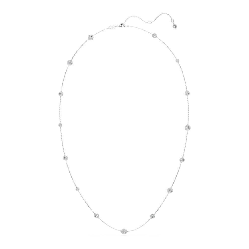 Swarovski Silver Una Angelic White Round Cut Necklace