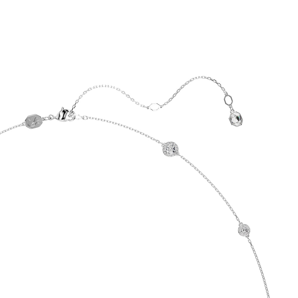 Swarovski Silver Una Angelic White Round Cut Necklace