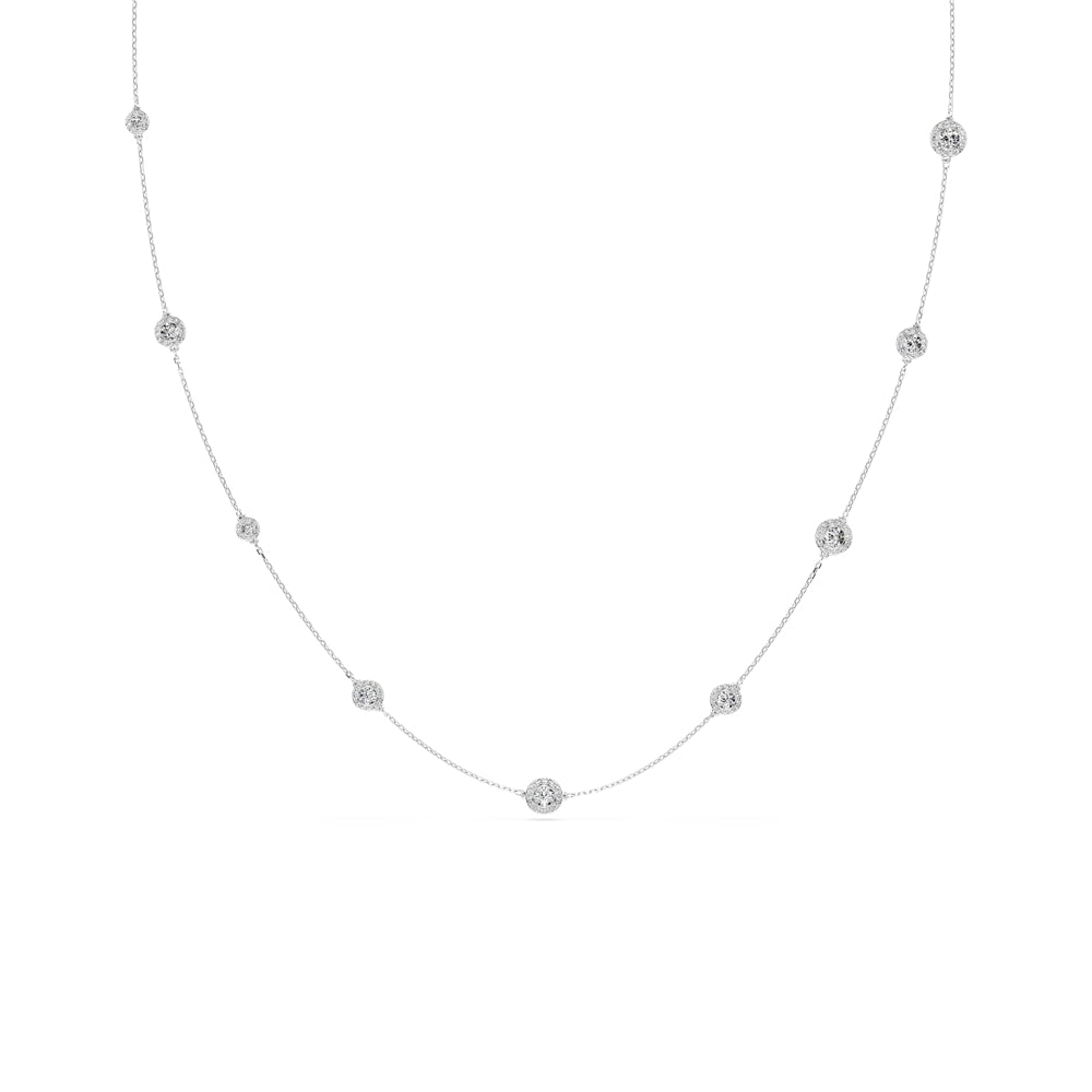 Swarovski Silver Una Angelic White Round Cut Necklace