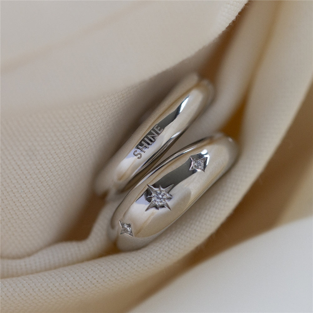 Seek + Find Shine Dome Silver Huggies
