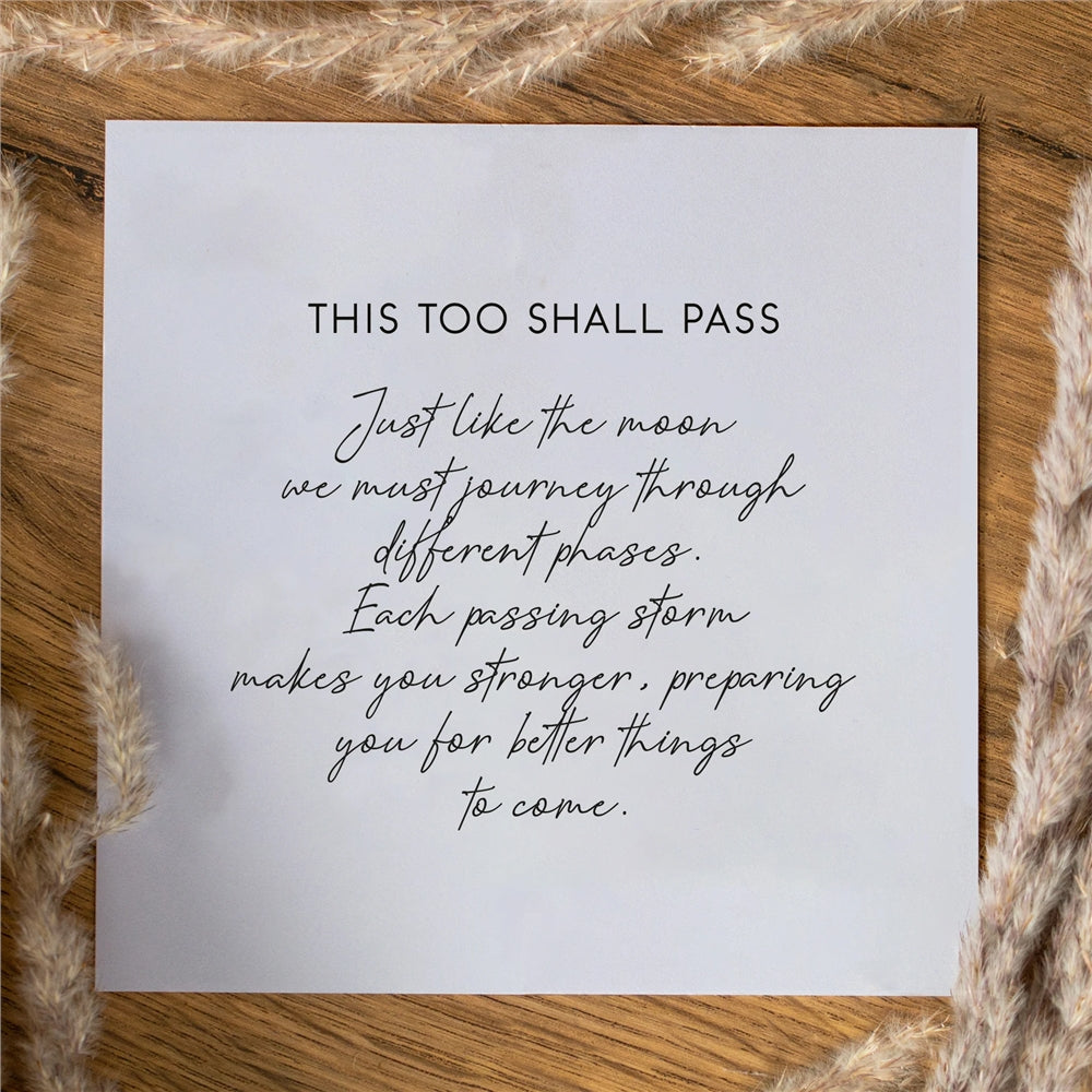 Seek + Find This Too Shall Pass Crescent Moon Gold Necklace