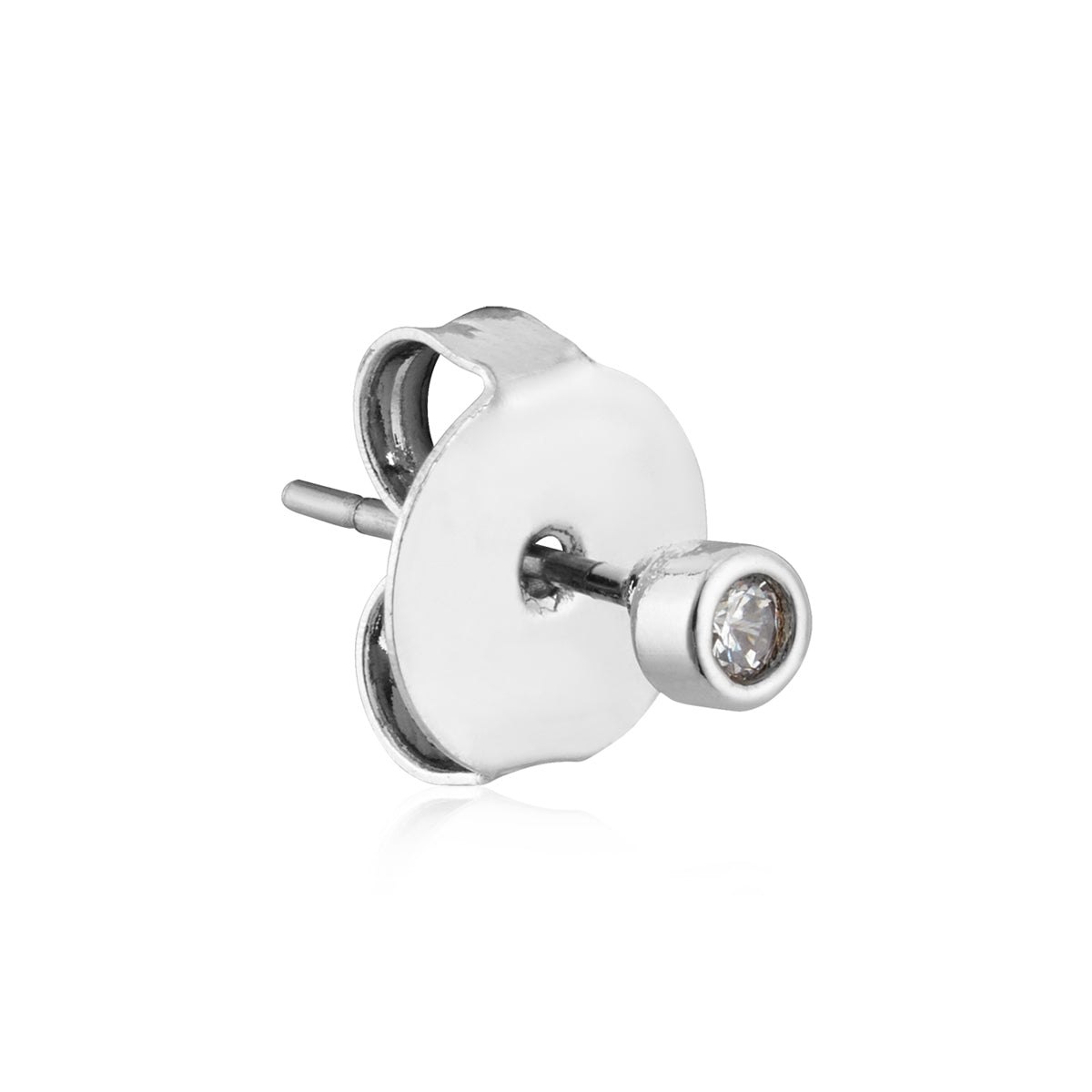 August Woods Silver Kids 2 Pack Bow CZ Earrings