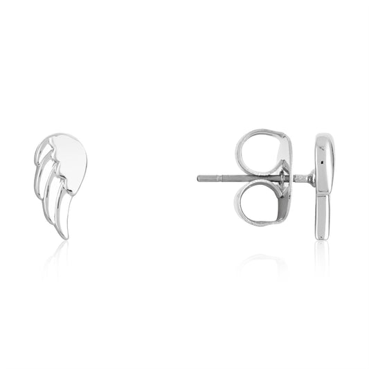 August Woods Silver Kids Mini Wing Stud Earrings
