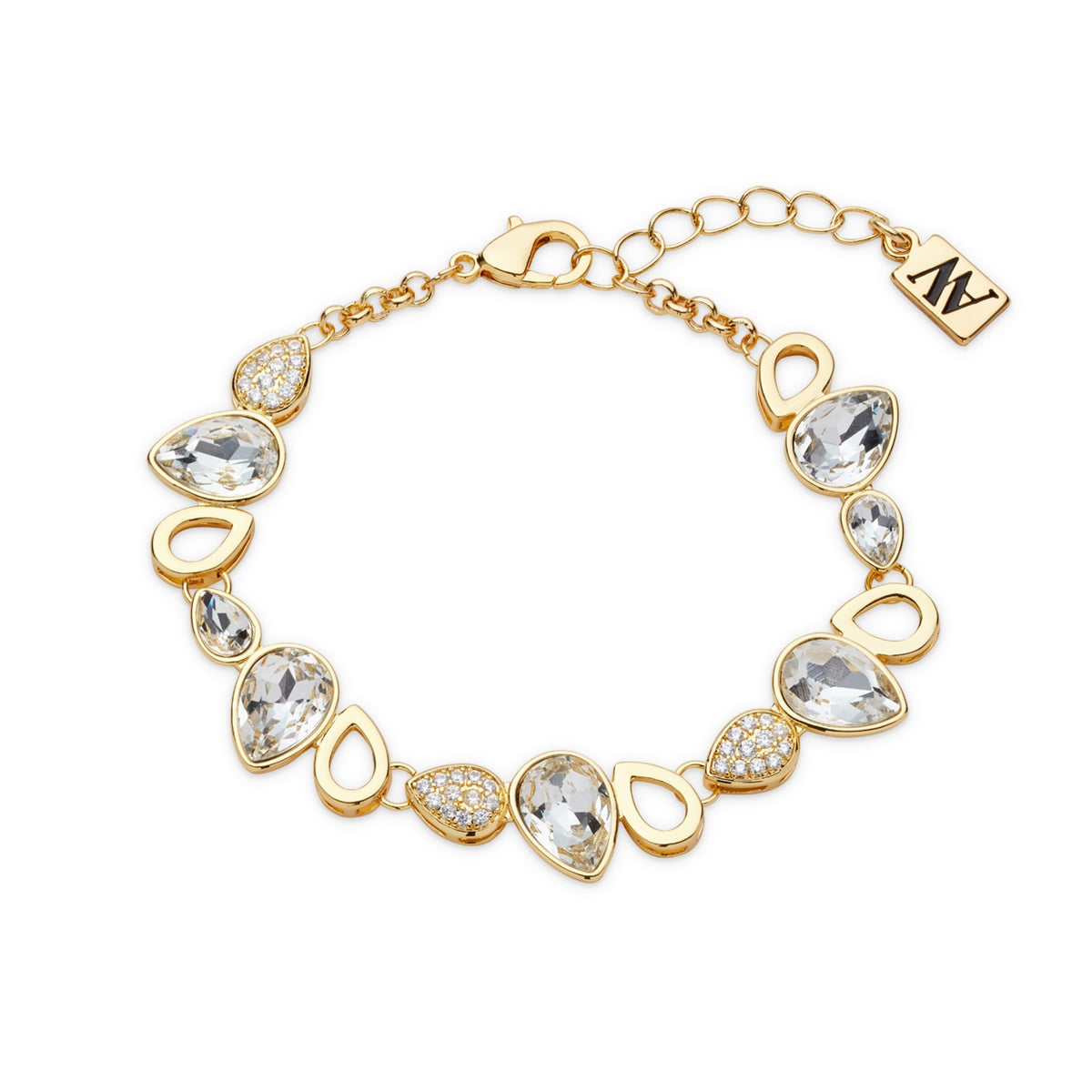August Woods Gold Classic Jewel CZ Bracelet