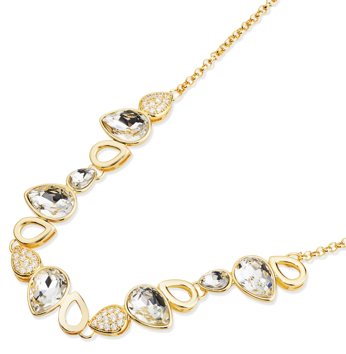 August Woods Gold Classic Jewel CZ Necklace