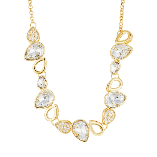 August Woods Gold Classic Jewel CZ Necklace