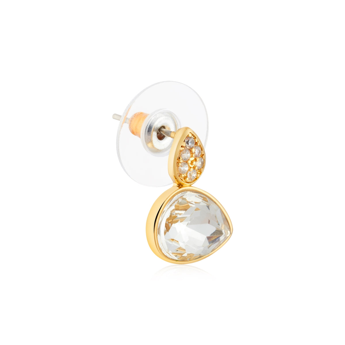 August Woods Gold Classic Jewel CZ Earrings