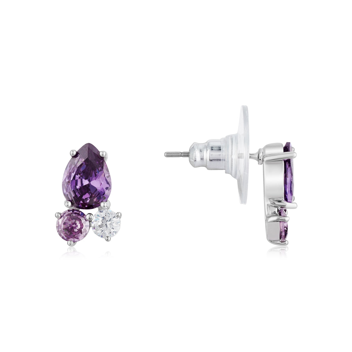 August Woods Silver Cosmic Jewel Cluster Earrings