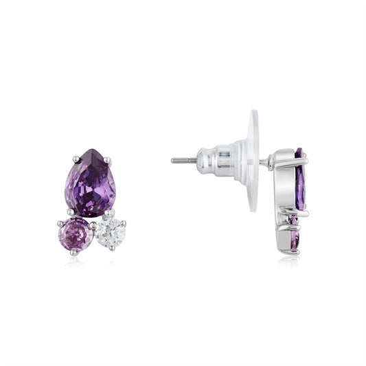 August Woods Silver Cosmic Jewel Cluster Earrings