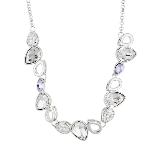 August Woods Silver Cosmic Jewel Lilac CZ Necklace