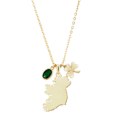 Argento Gold 14k Plated Ireland Charm Necklace