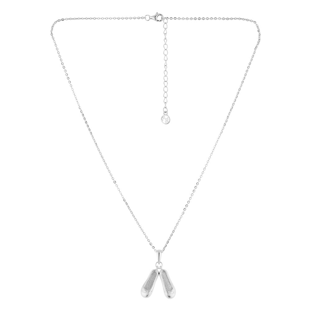 Argento Silver Kids Ballet Slipper Necklace