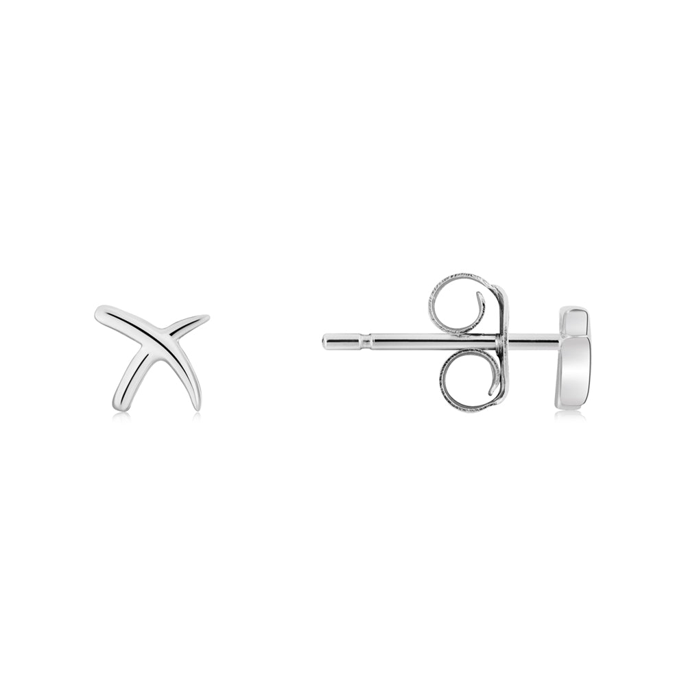 Argento Silver X Cross Studs Earrings