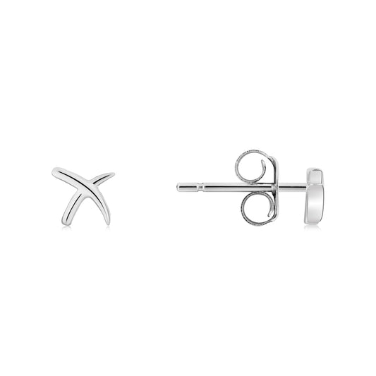 Argento Silver X Cross Studs Earrings