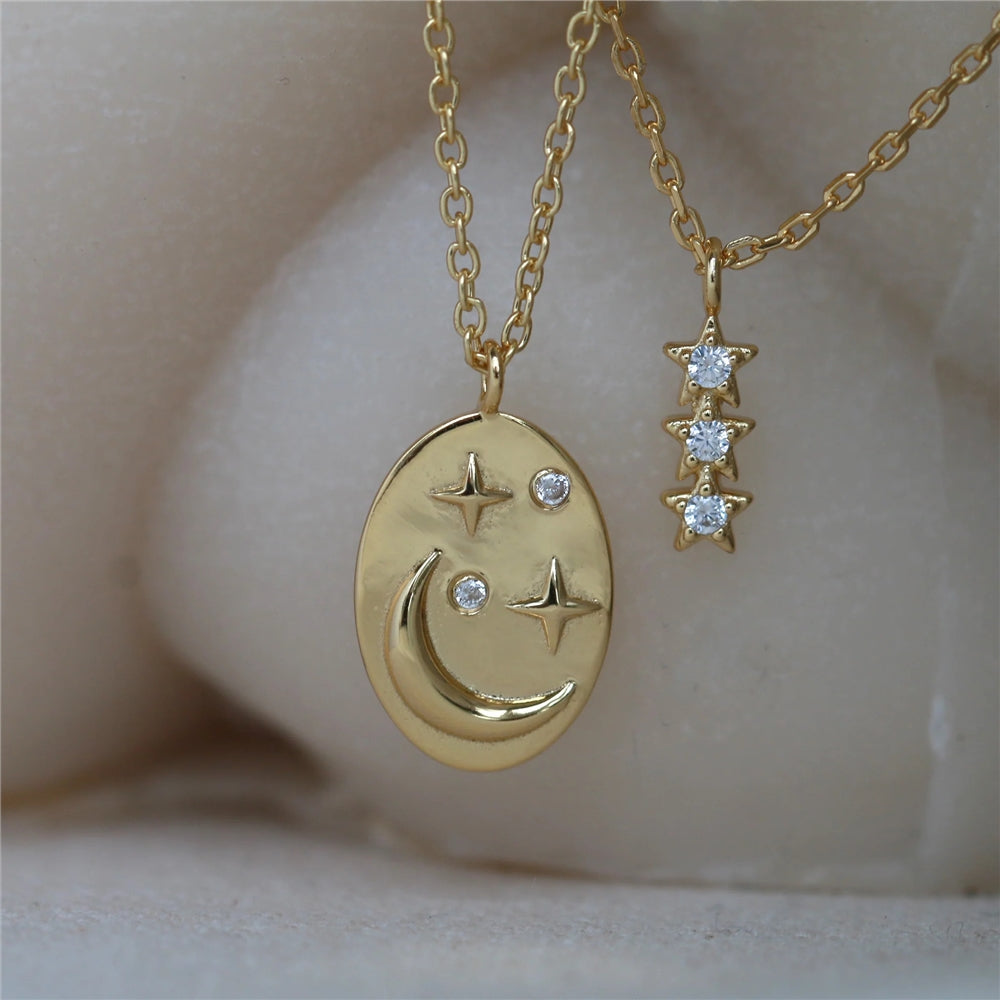 Seek + Find How Brightly You Shine Gold Oval Necklace
