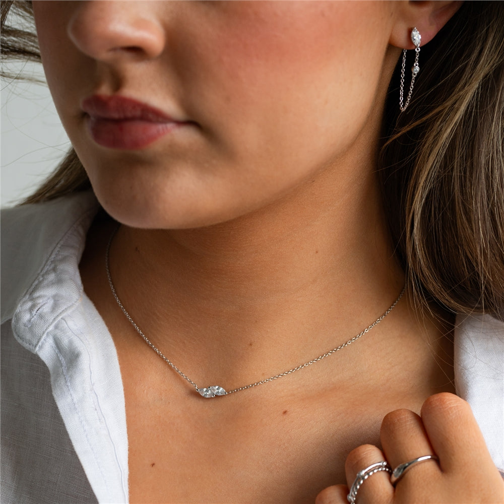 Seek + Find Filled With Light Silver Necklace