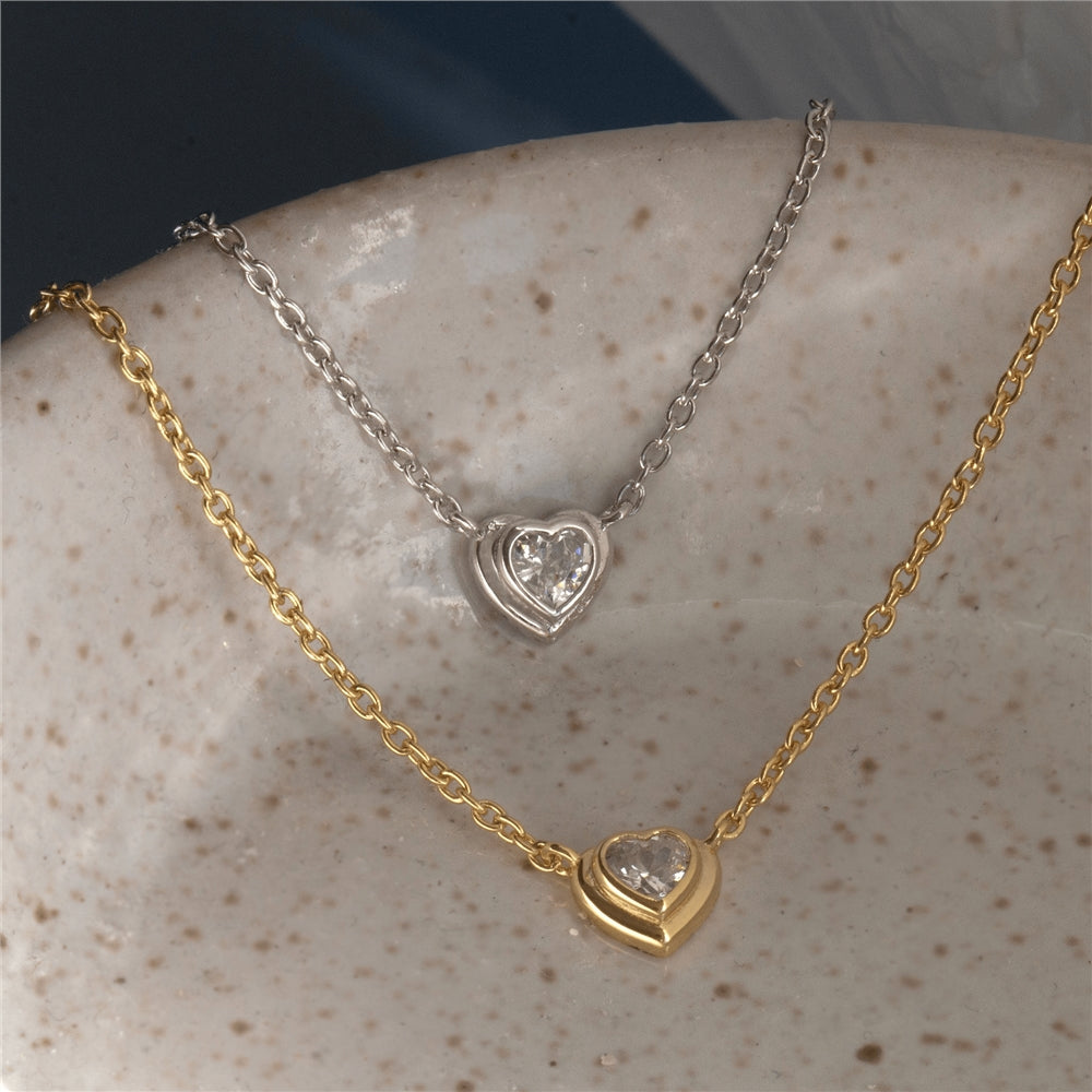 Seek + Find My Love Gold Heart Necklace