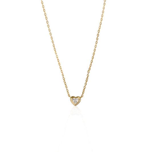 Seek + Find My Love Gold Heart Necklace