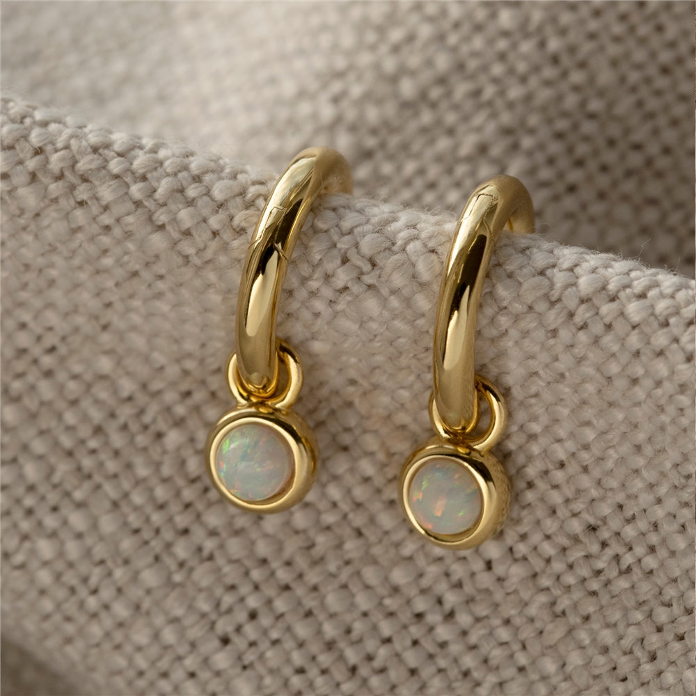 Seek + Find Purpose Gold Opal Hoops