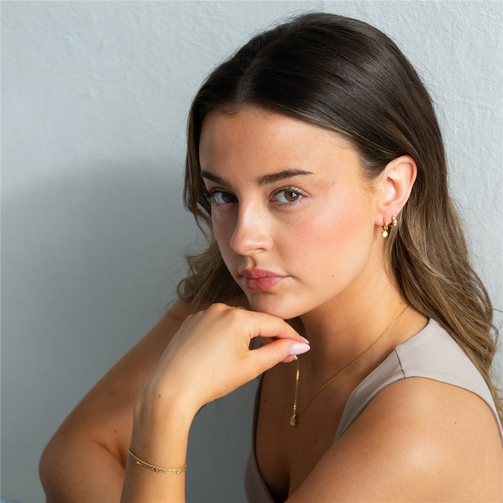 Seek + Find Purpose Gold Opal Hoops