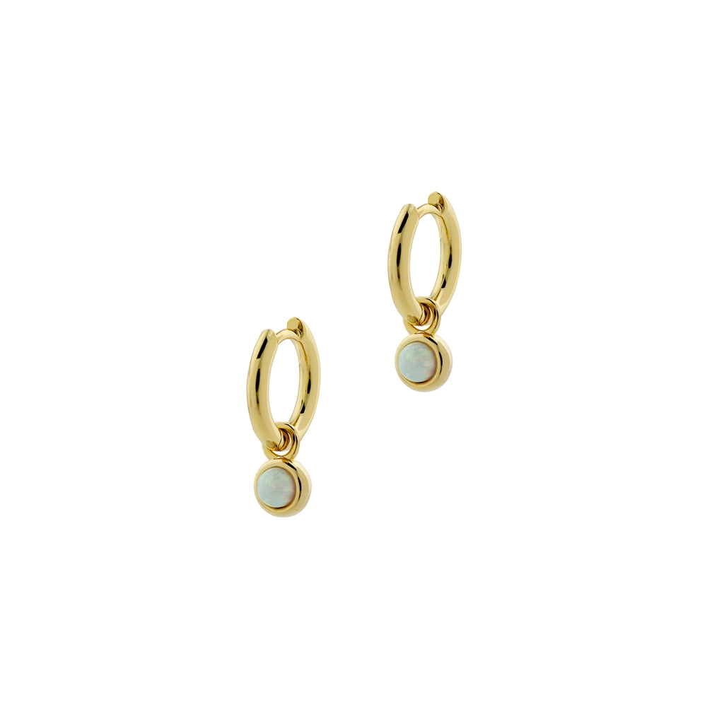 Seek + Find Purpose Gold Opal Hoops