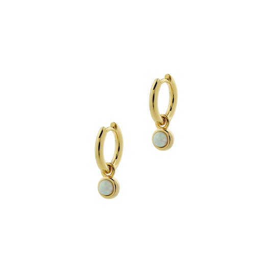 Seek + Find Purpose Gold Opal Hoops