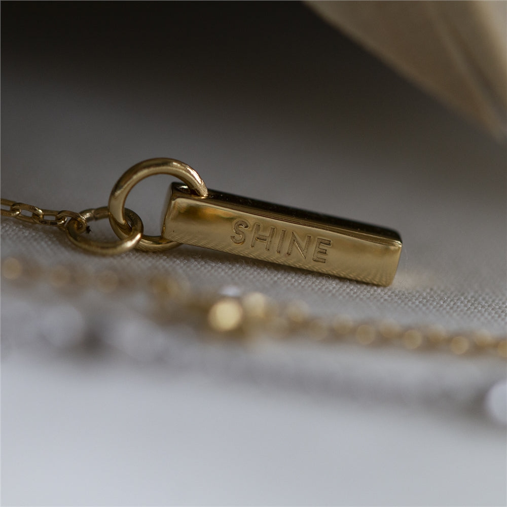 Seek + Find Shine Trio Star Gold Necklace
