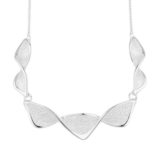 August Woods Silver Diamond Twist Necklace