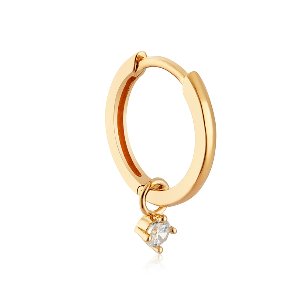 Argento Gold Mini CZ Hoop Earrings