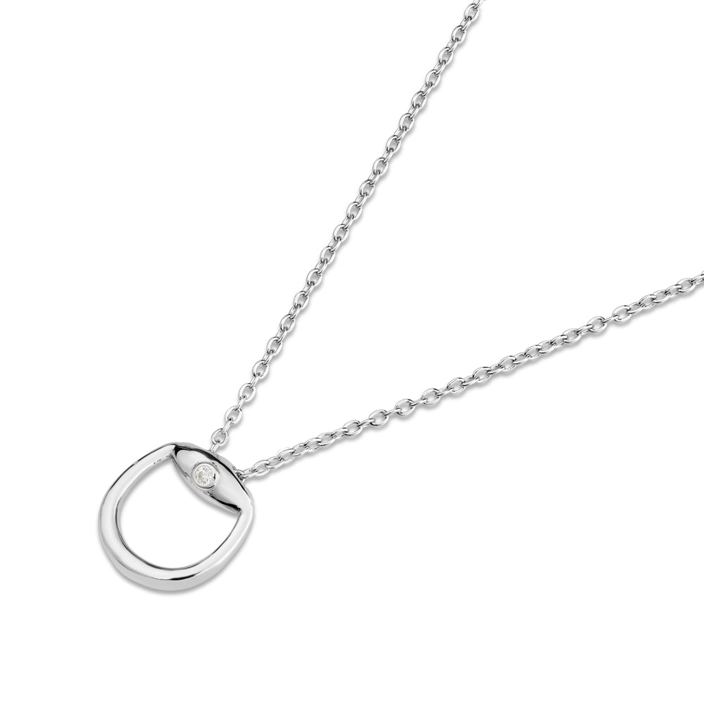 Argento Silver Plain Rein Necklace