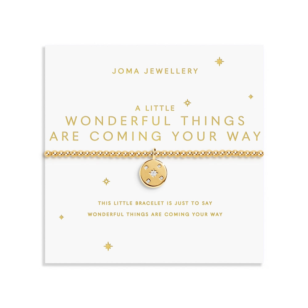 Joma A Little Gold Wonderful Things Are Coming Your Way Bracelet