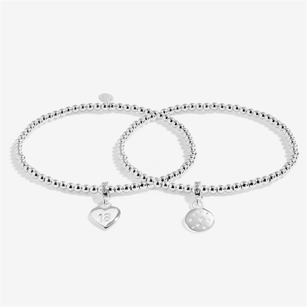 Joma Boxed Infinity 18 Birthday  Set of 2 Bracelets
