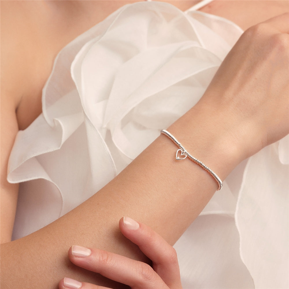 Joma Boxed Lab Grown Happy Birthday Heart Bracelet