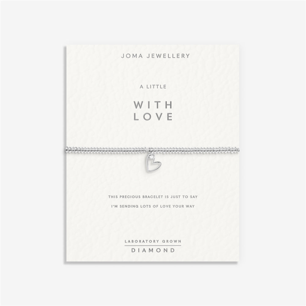 Joma Boxed Lab Grown With Love Heart Bracelet