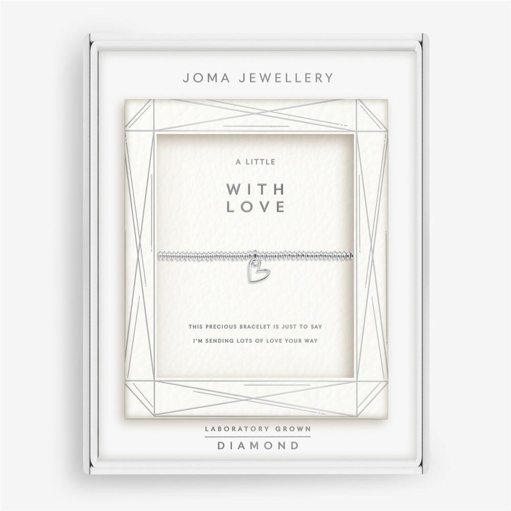 Joma Boxed Lab Grown With Love Heart Bracelet