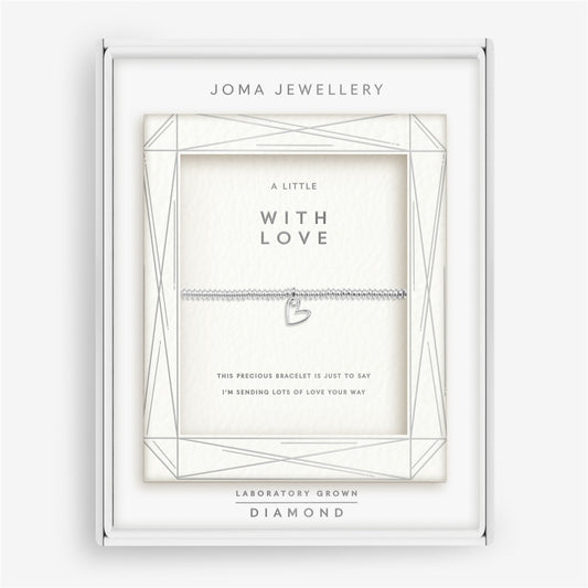 Joma Boxed Lab Grown With Love Heart Bracelet