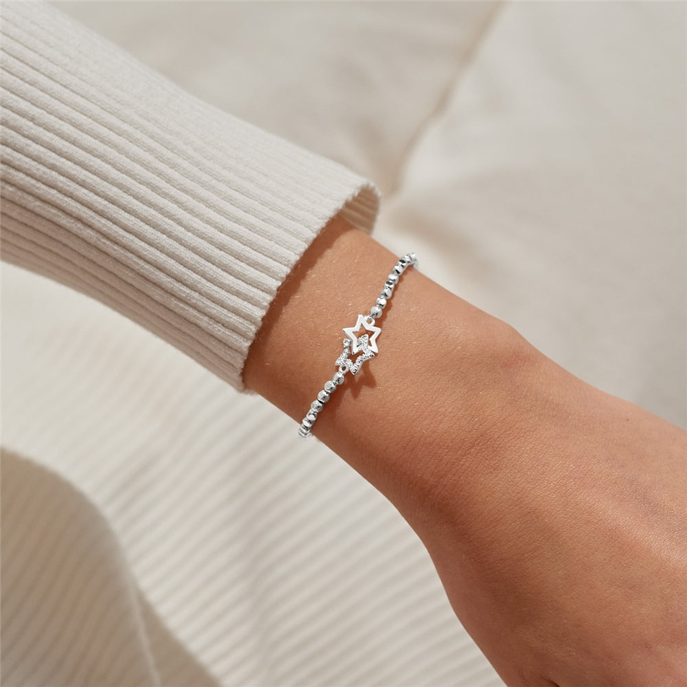 Joma Silver Interlocked True Friends Stars Bracelet
