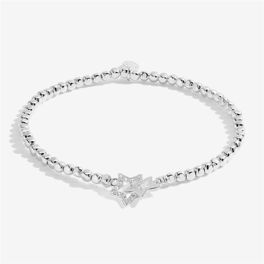 Joma Silver Interlocked True Friends Stars Bracelet