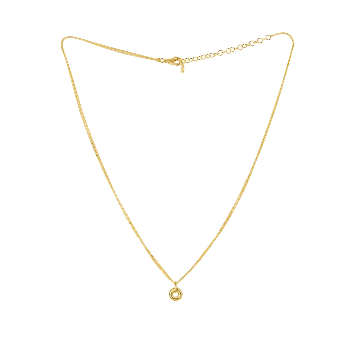 Argento Gold Double Chain Interlink Necklace