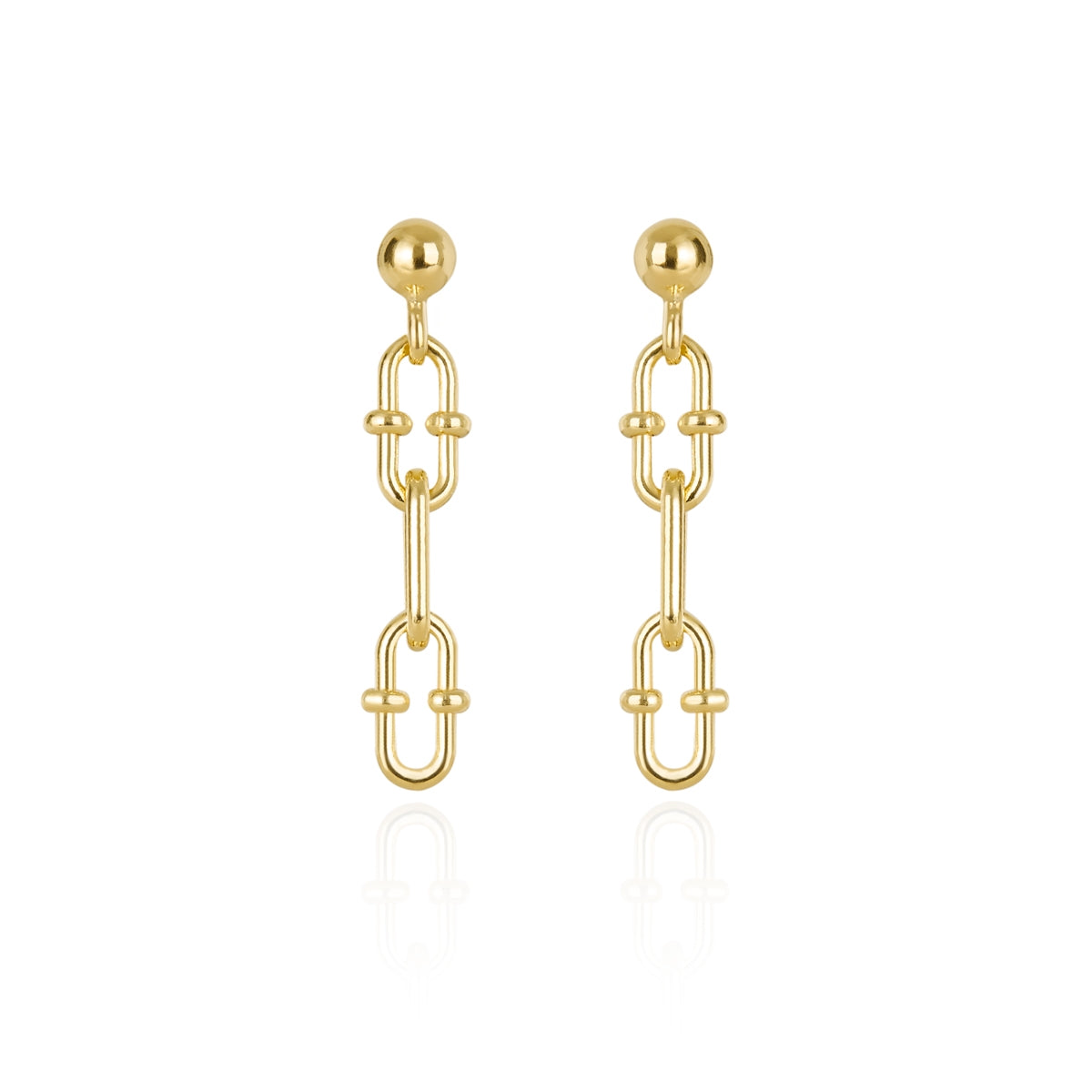 Argento Gold Hardware Chain Earrings
