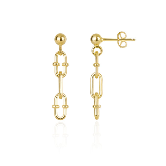 Argento Gold Hardware Chain Earrings
