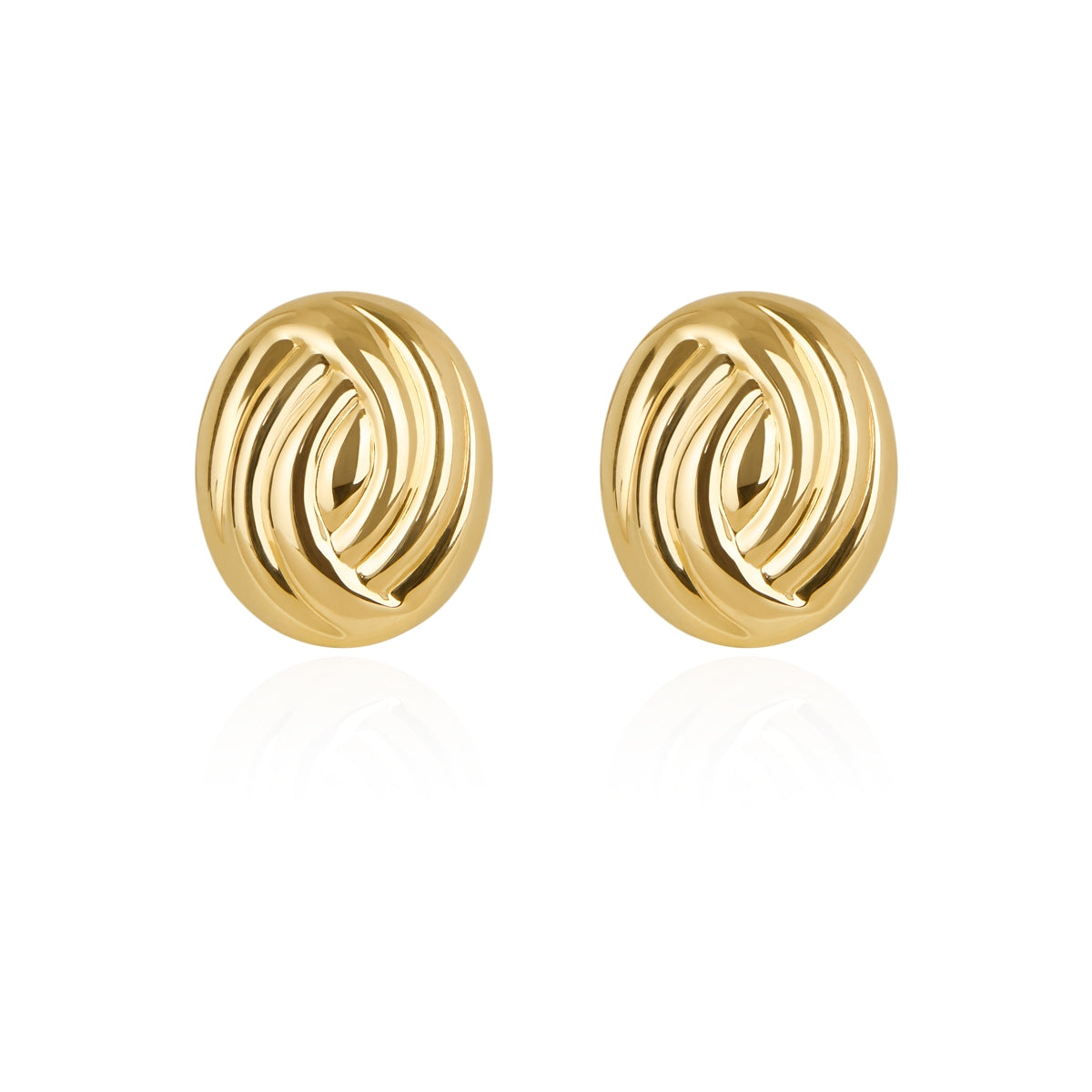 Argento Gold Knot Statement Stud Earrings