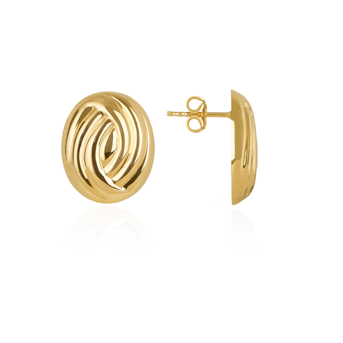 Argento Gold Knot Statement Stud Earrings