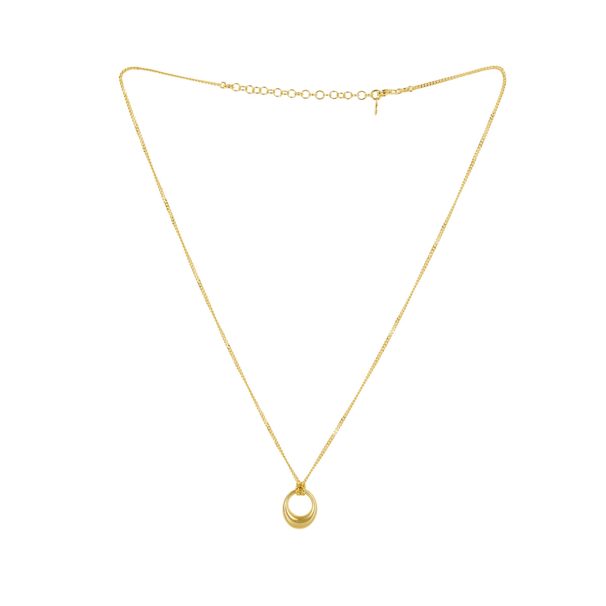 Argento Gold Oval Curb Chain Necklace