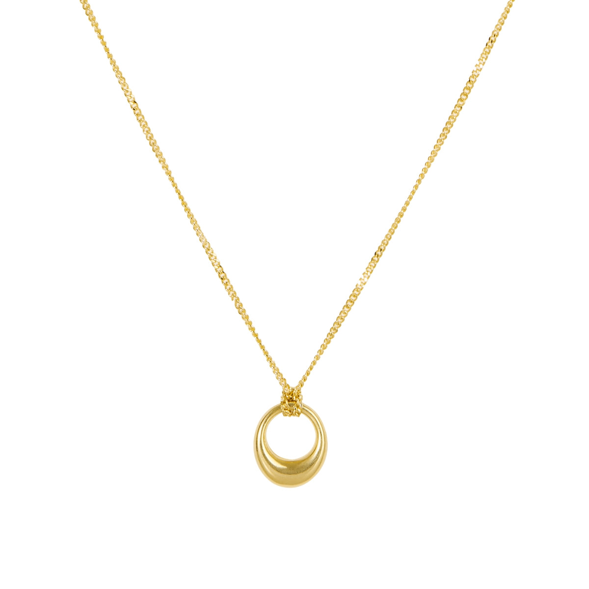 Argento Gold Oval Curb Chain Necklace