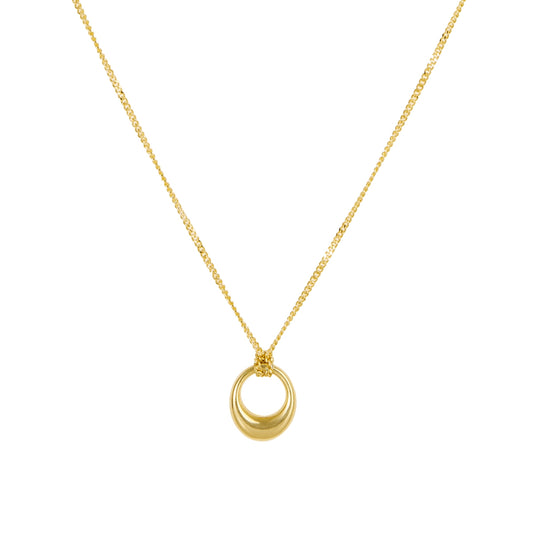 Argento Gold Oval Curb Chain Necklace